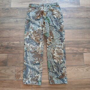Vintage Wrangler Rugged Wear Pants Mens 32x32 Brown Fleece Lined Hunting